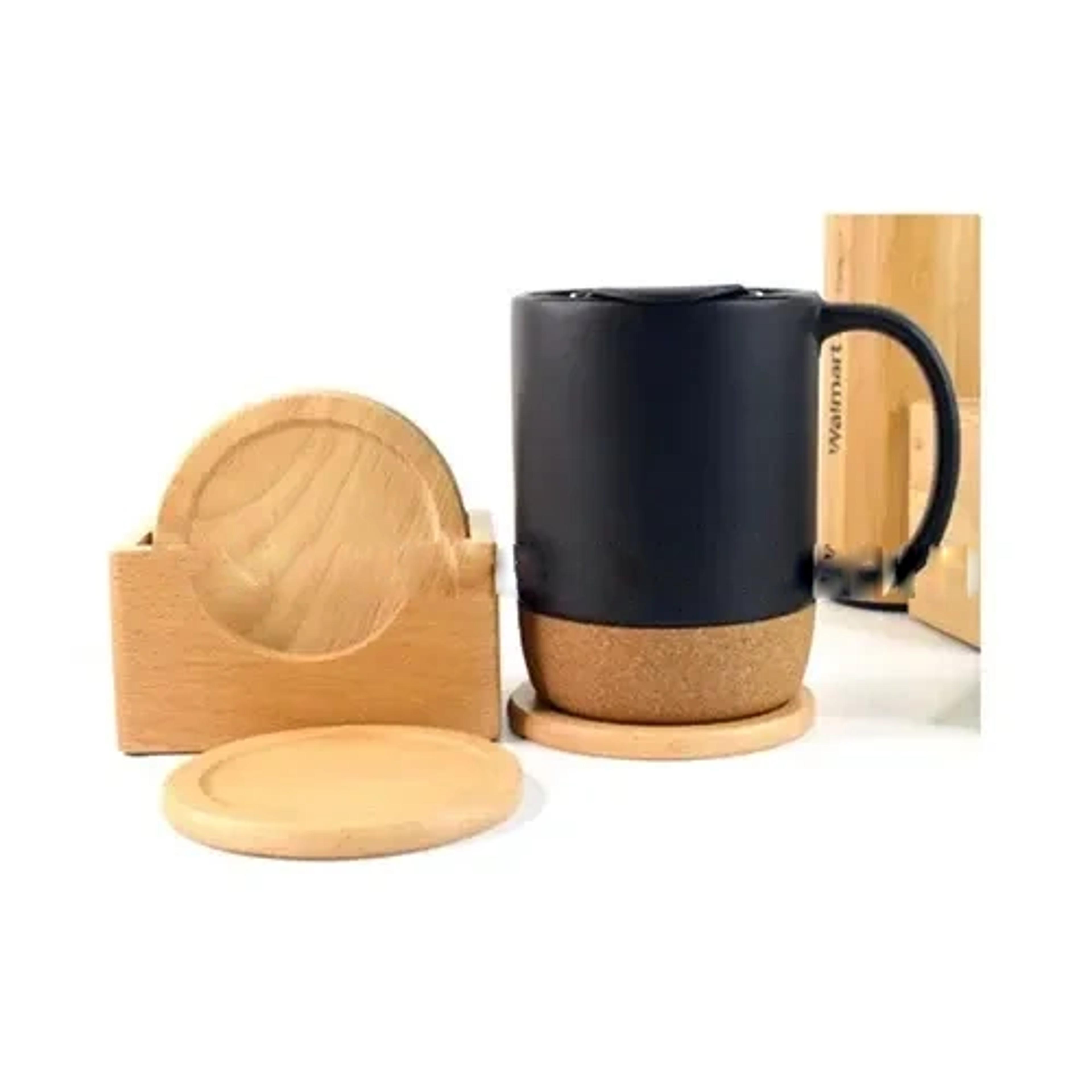 Wood Coasters With Holder