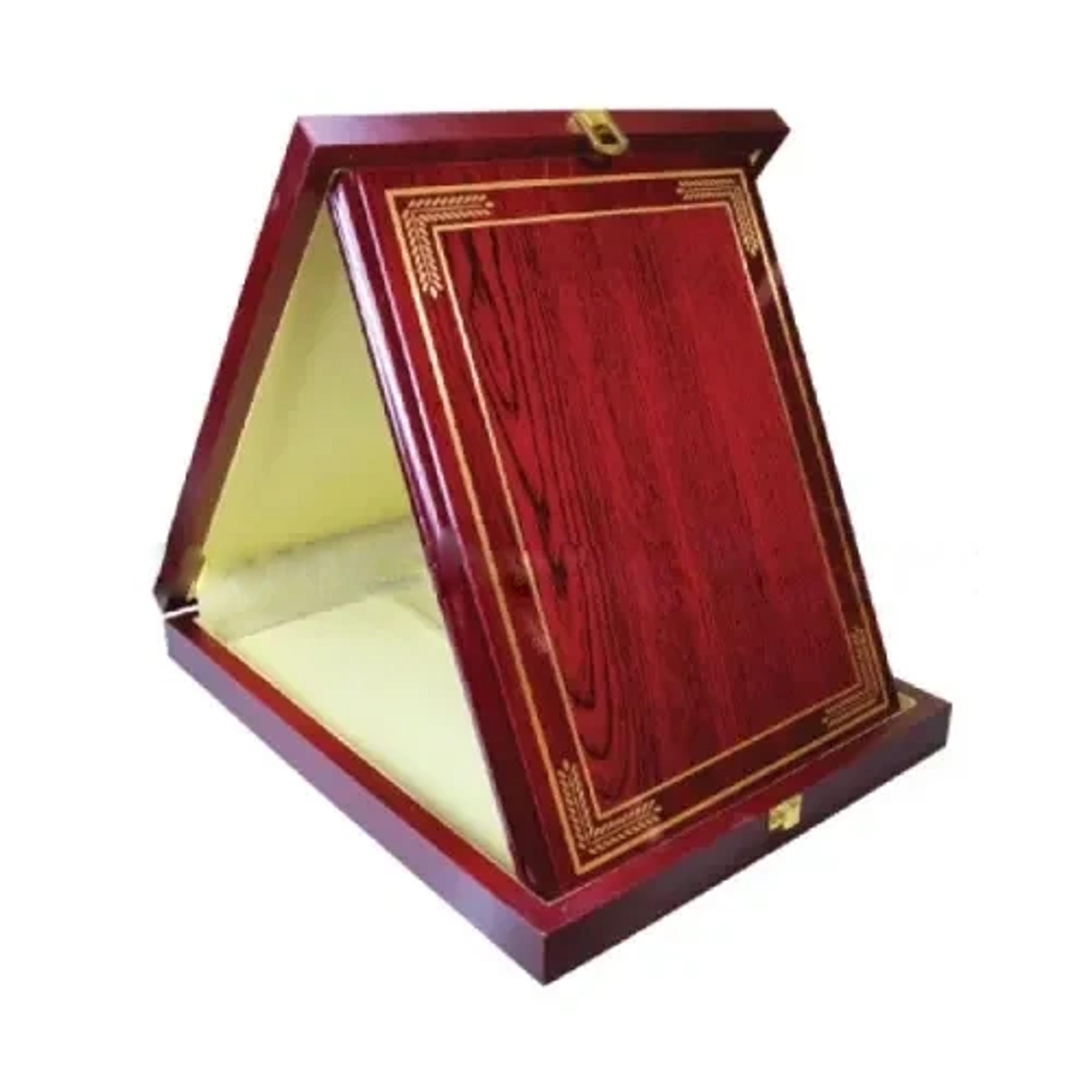 Vertical Wooden Award With Box