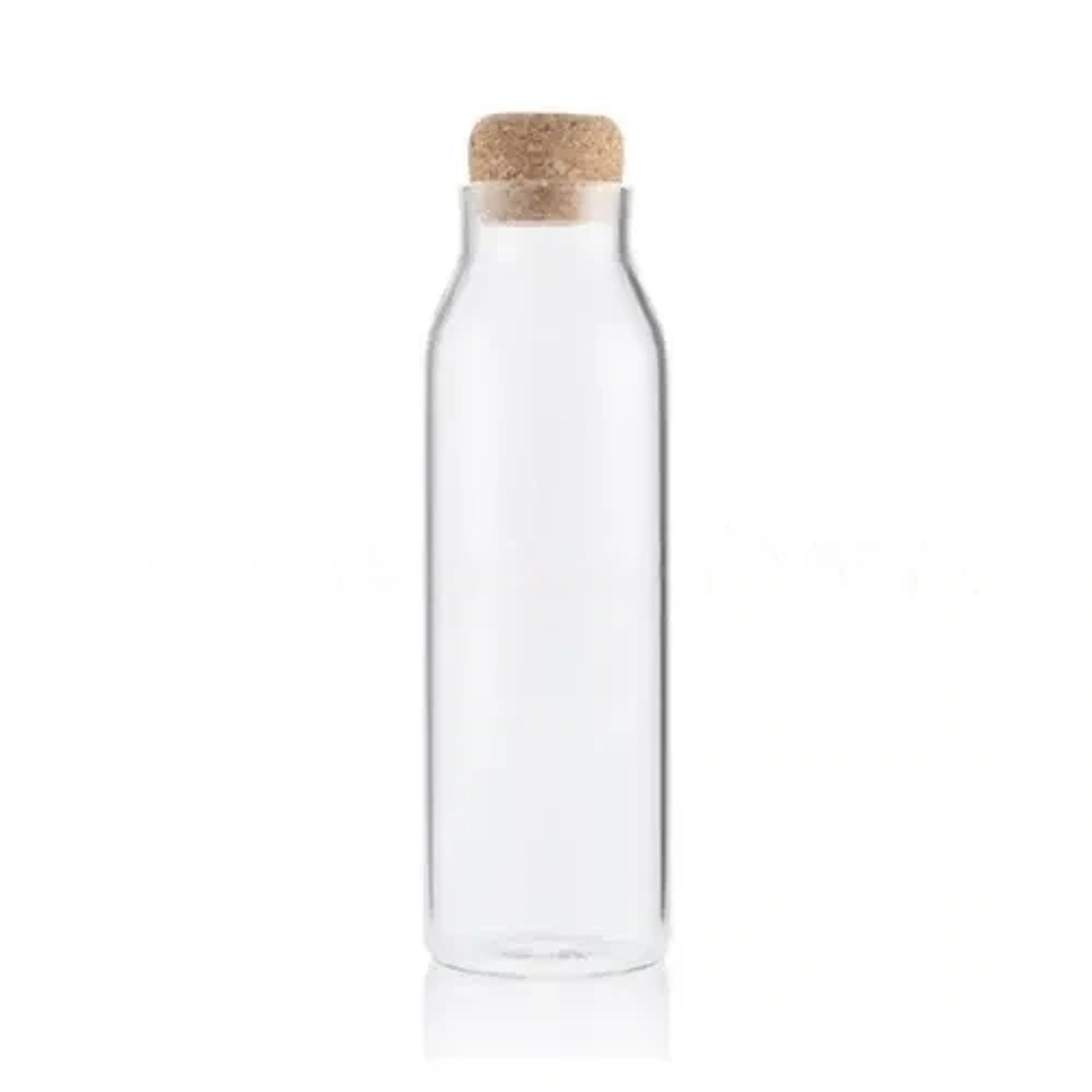 Borosilicate Glass Bottle With Cork Lid - 1200ml