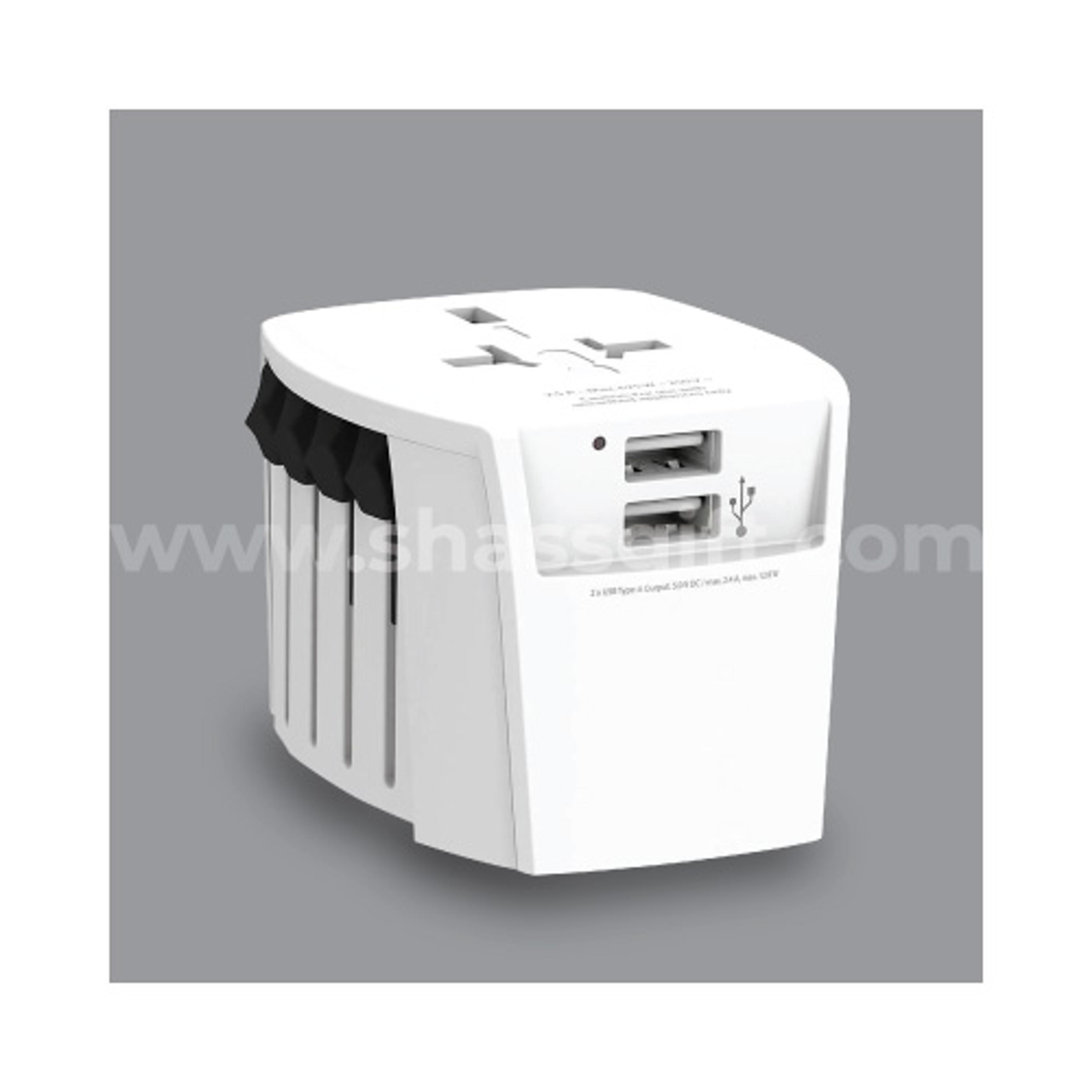 World Travel Adapter MUV USB 2A
