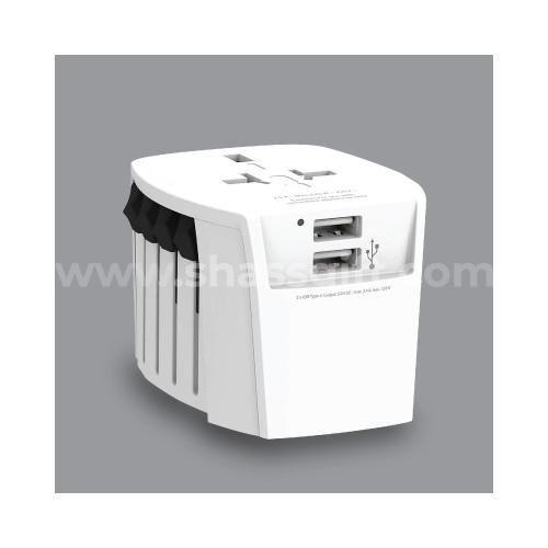 World Travel Adapter MUV USB 2A