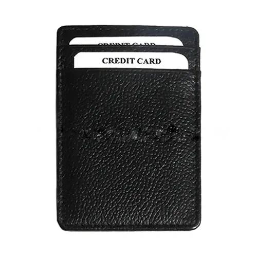 Leather Card Wallet Black