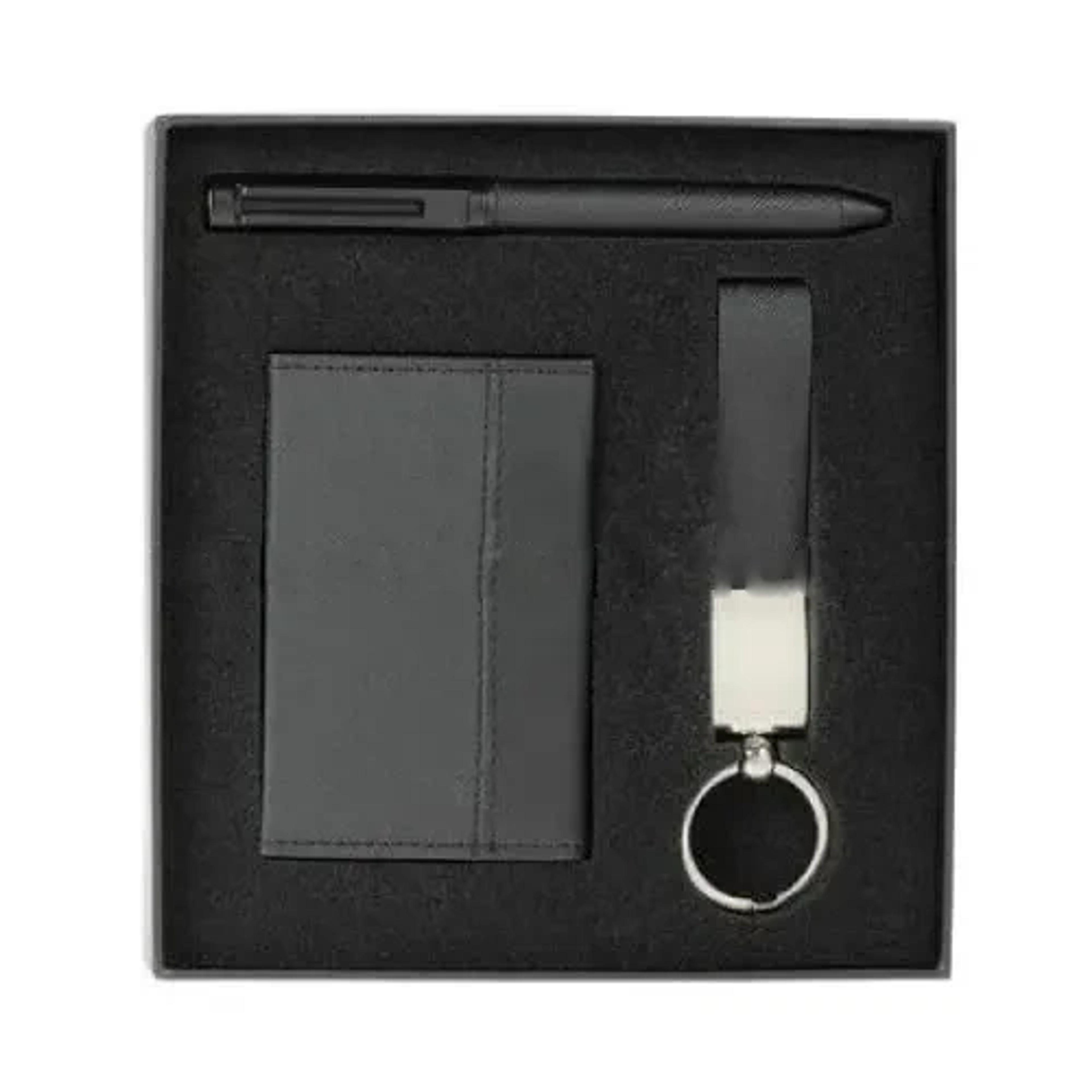 Gift Set Card Holder, Key Chain And Pen