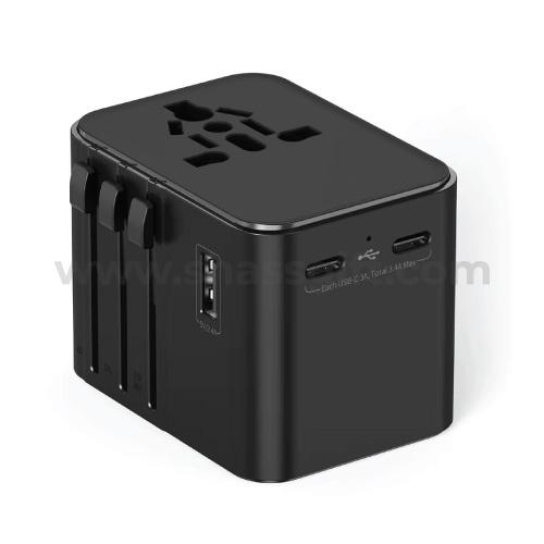 Universal Travel Adapter 2 Type-C & 2 Usb Port
