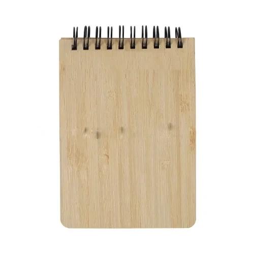 Mini Bamboo Notebook with Sticky Notes