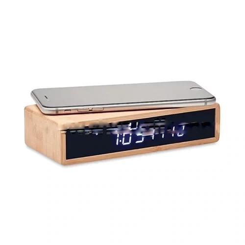 Bamboo Multifunction Wireless Alarm Clock