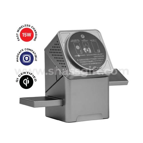 Rotate wireless charging station