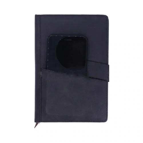 Leather Notebook With Mobile Holder