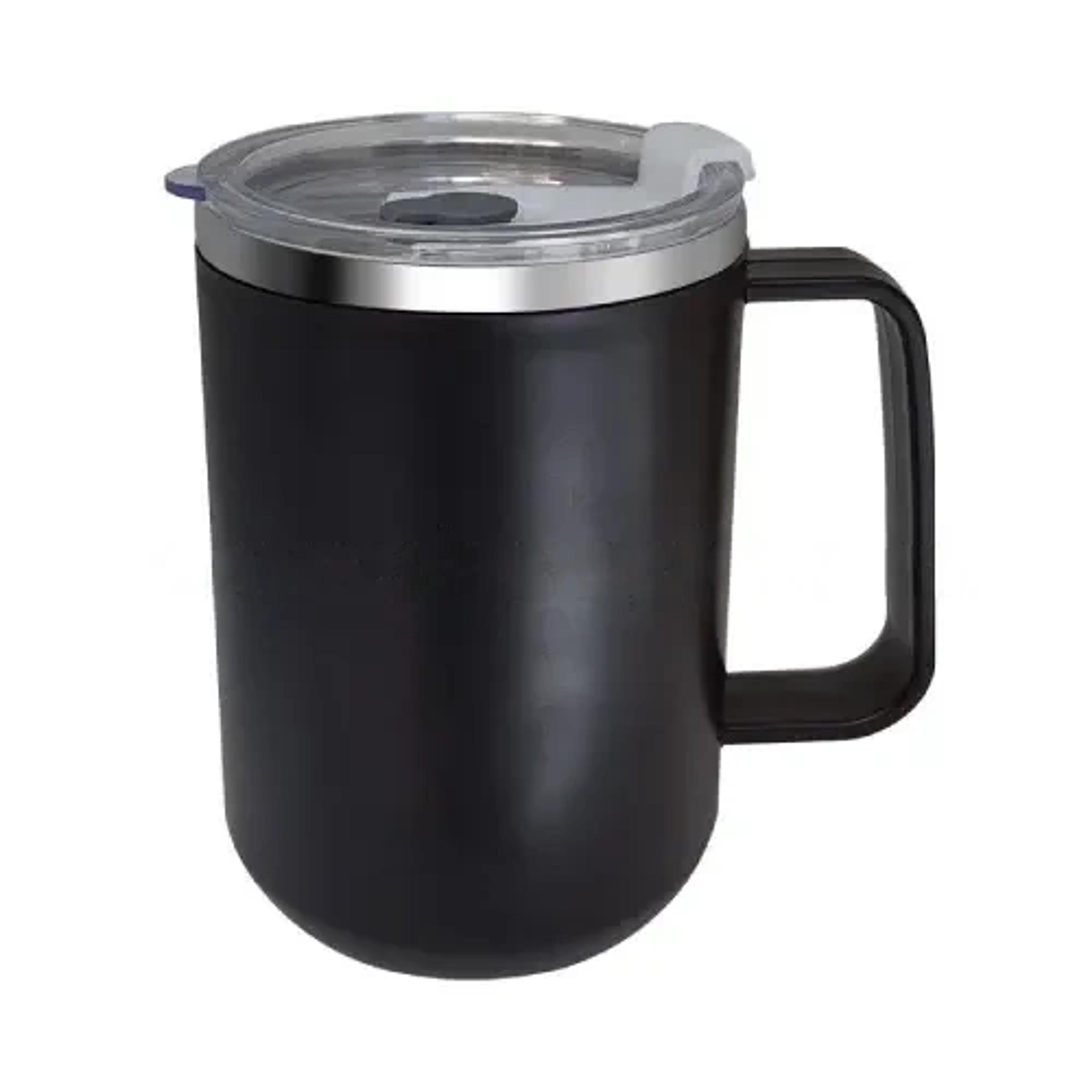 Vacuum Insulated 304 Stainless Steel Coffee Mug with Straw Friendly Spill Proof Lid 350ml