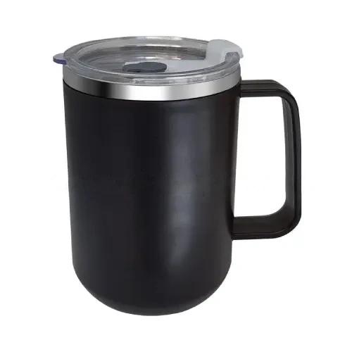 Vacuum Insulated 304 Stainless Steel Coffee Mug with Straw Friendly Spill Proof Lid 350ml