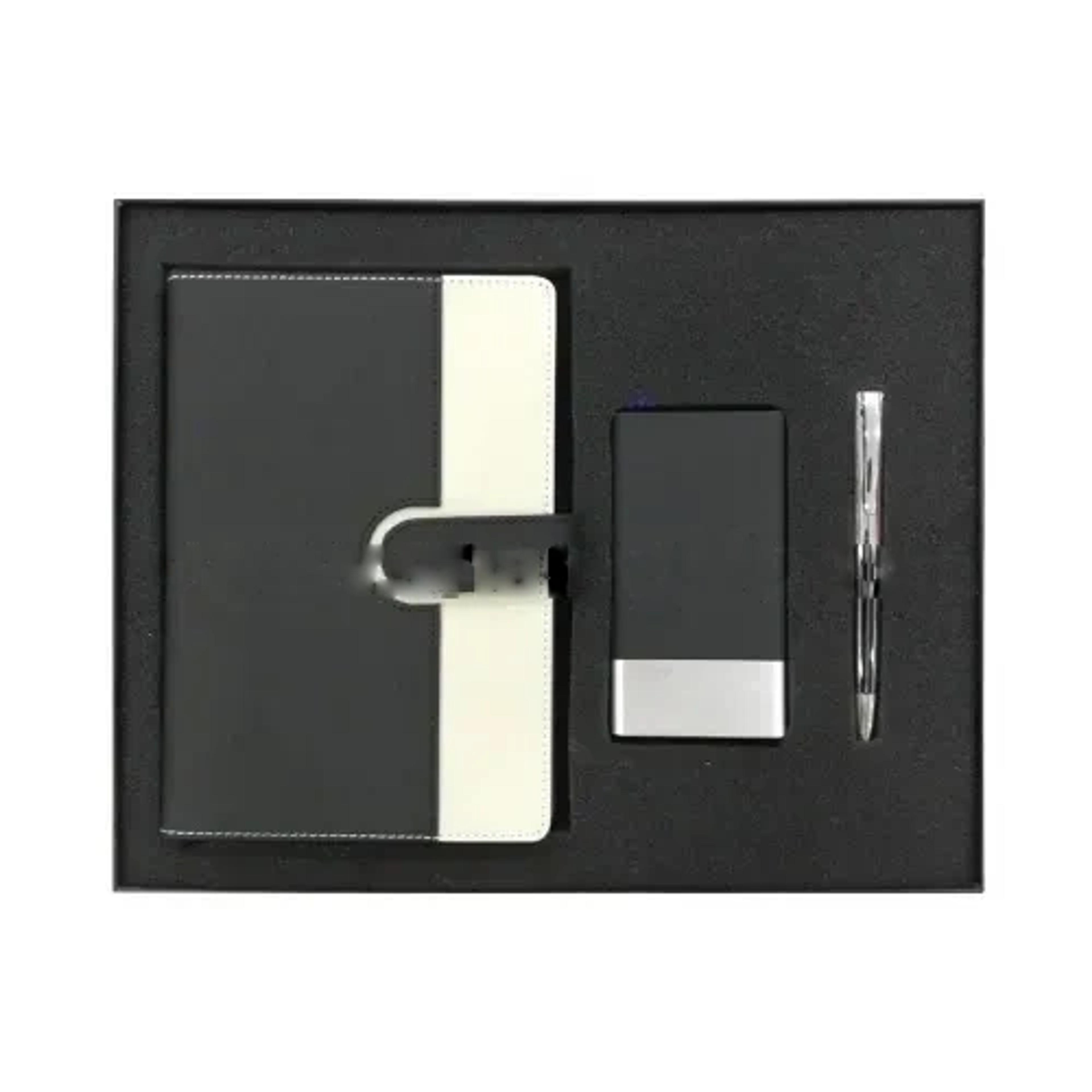 A5 Notebook, Powerbank And Pen Gift Set