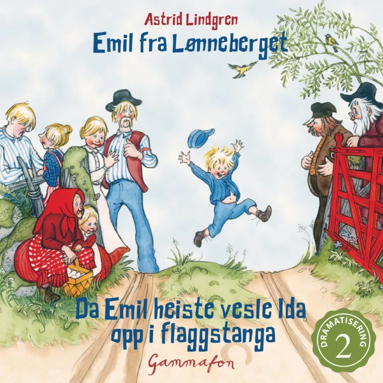 Omslag Da Emil heiste vesle Ida opp i flaggstanga av Astrid Lindgren (Lydbok)