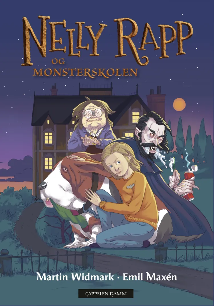 Omslag Nelly Rapp og Monsterskolen av Martin Widmark (Innbundet)