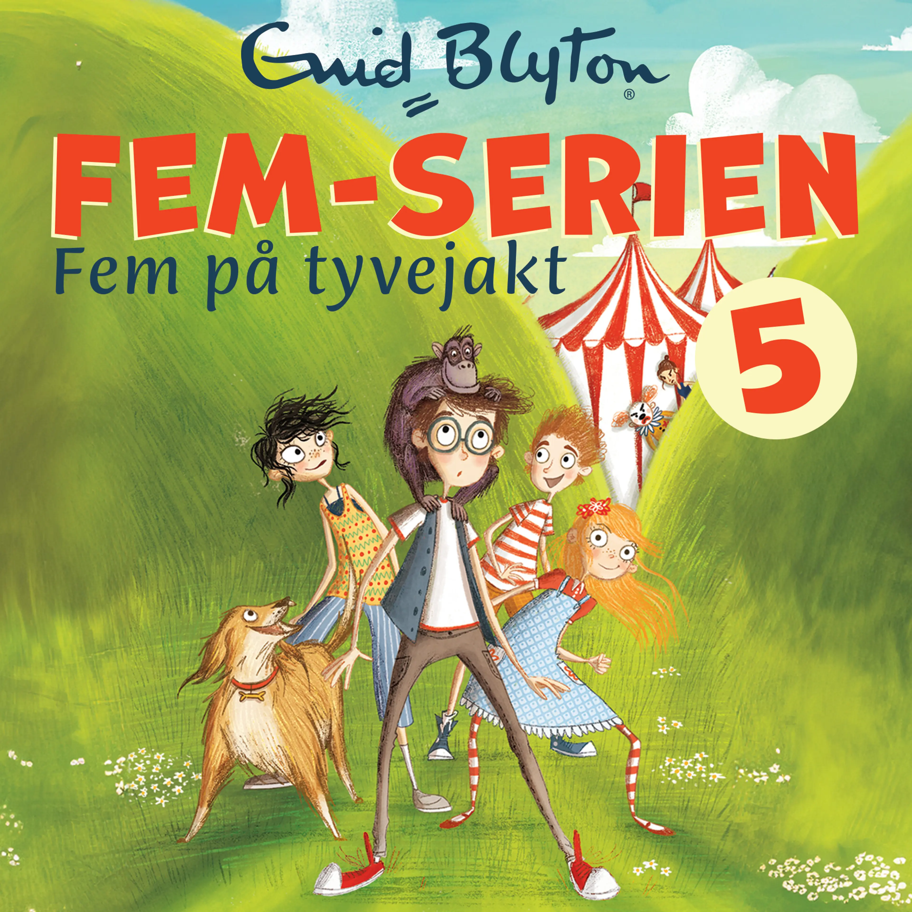 Omslag Fem på tyvejakt av Enid Blyton (Lydbok)
