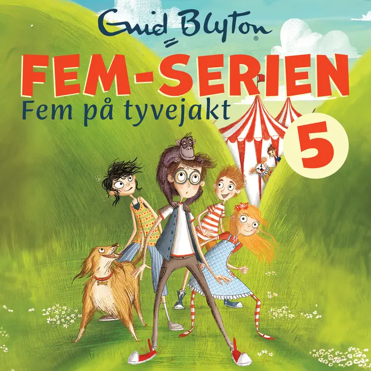 Omslag Fem på tyvejakt av Enid Blyton (Lydbok)