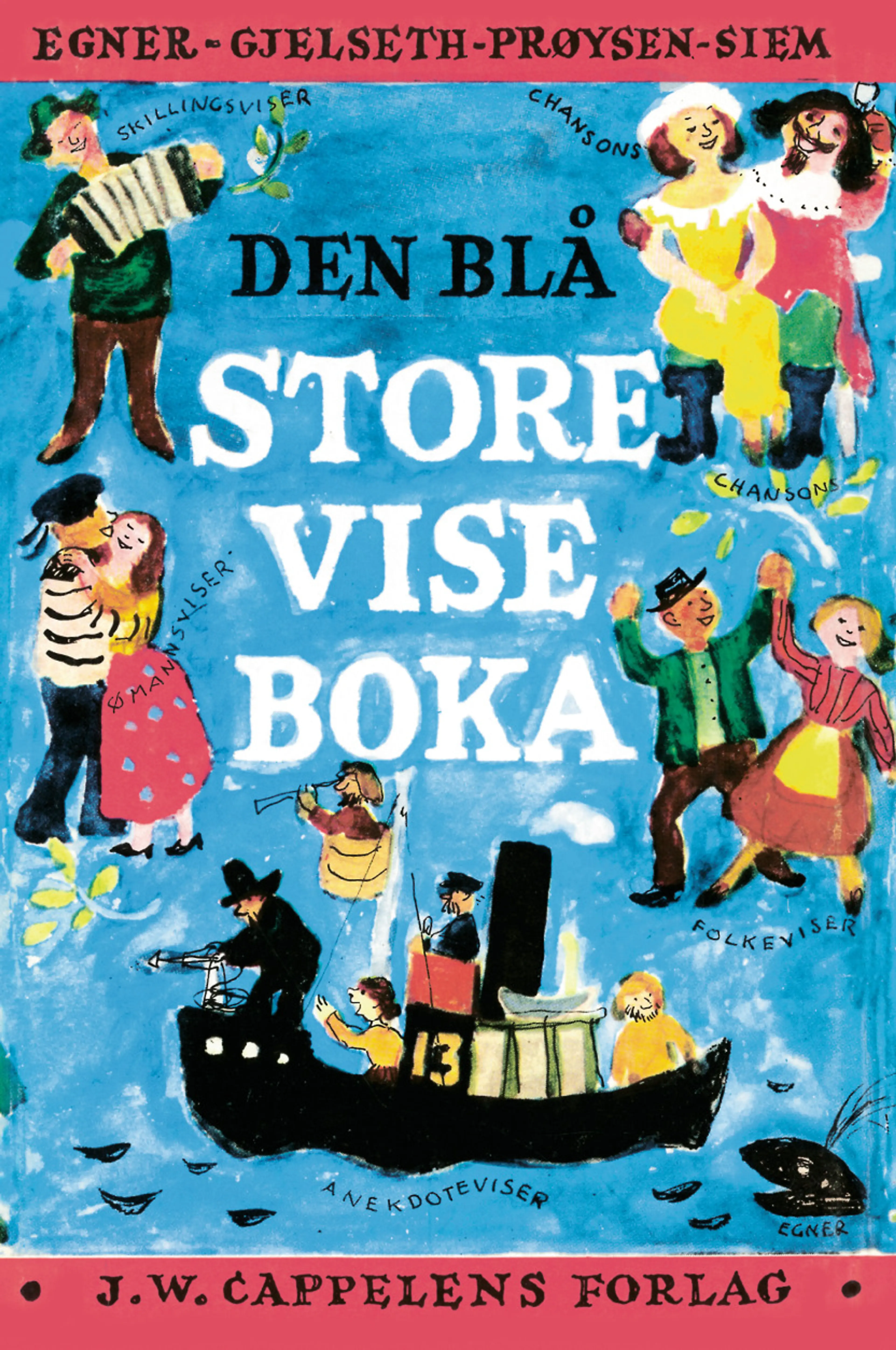 Omslag Den blå store viseboka (Innbundet)