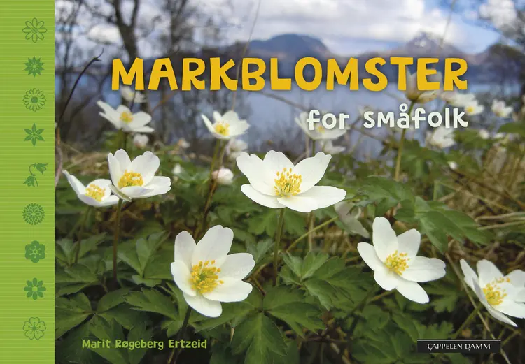 Omslag Markblomster for småfolk av Marit Røgeberg Ertzeid (Innbundet)