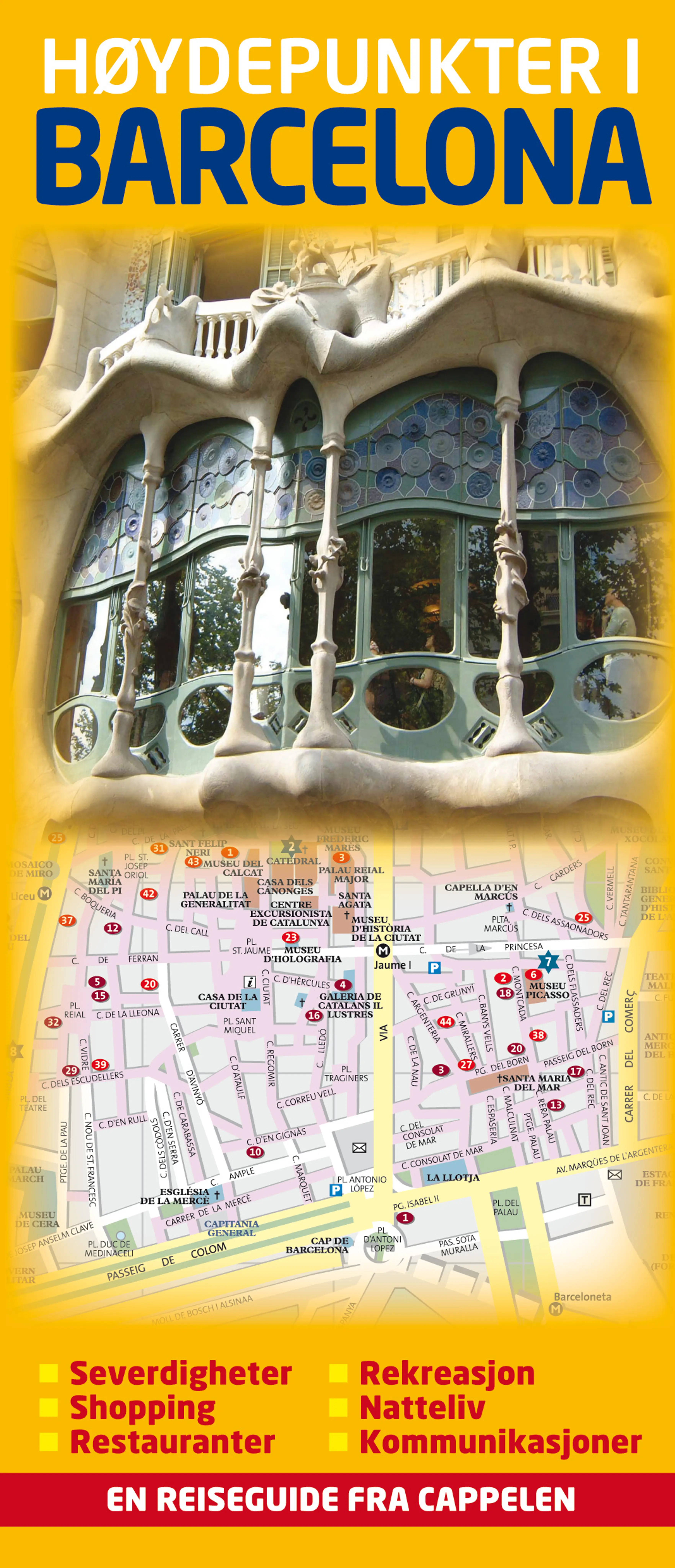 Omslag Høydepunkter i Barcelona (Innbundet)