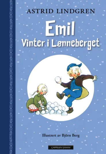 Omslag Emil - vinter i Lønneberget av Astrid Lindgren (Innbundet)