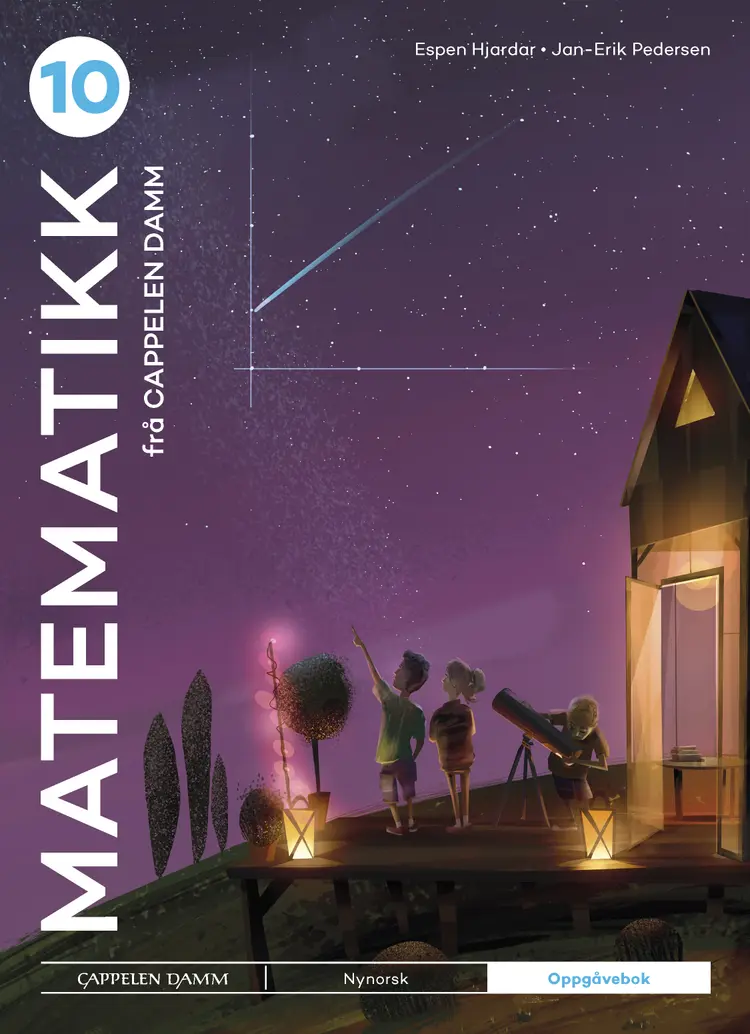 Omslag Matematikk 10 frå Cappelen Damm Oppgåvebok av Espen Hjardar og Jan-Erik Pedersen (Innbundet)