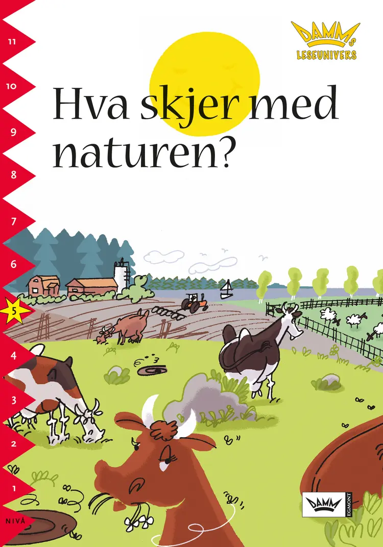 Omslag Damms leseunivers 1: Hva skjer med naturen? av Inger Strömsten (Heftet)