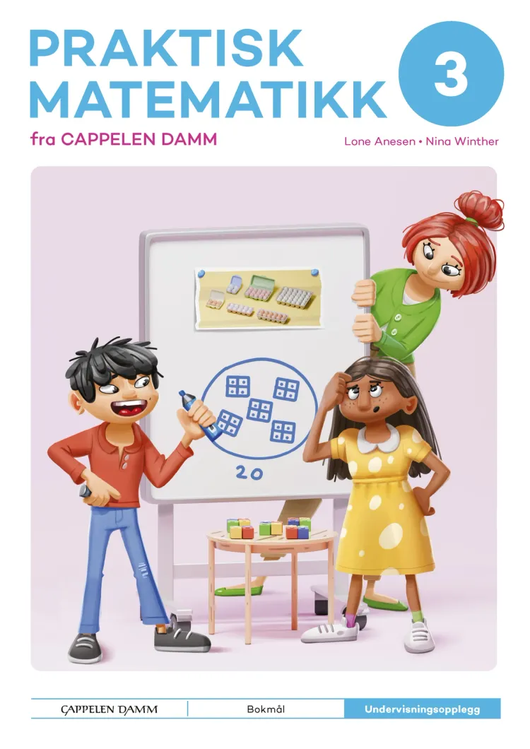 Omslag Praktisk matematikk 3 fra Cappelen Damm Undervisningsopplegg av Lone Anesen og Nina Winther (Ukjent)
