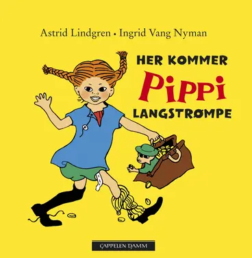 Omslag Her kommer Pippi Langstrømpe av Astrid Lindgren (Innbundet)