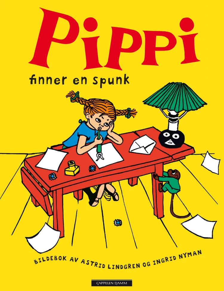 Omslag Pippi finner en spunk av Astrid Lindgren (Innbundet)