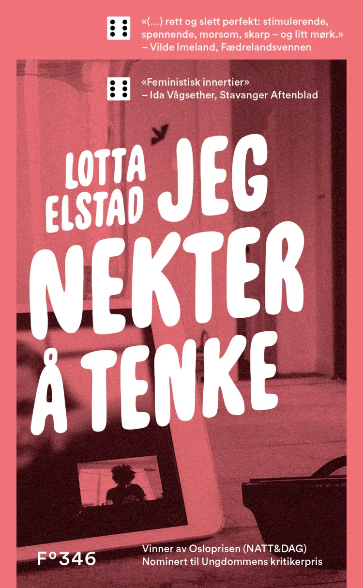 Omslag Jeg nekter å tenke av Lotta Elstad (Heftet)