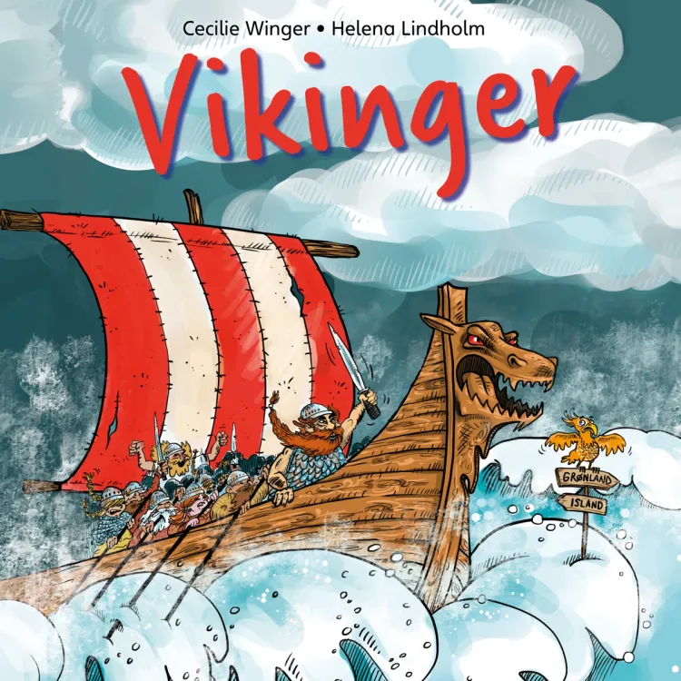Omslag Vikinger på 1-2-3 av Cecilie Winger (Lydbok)