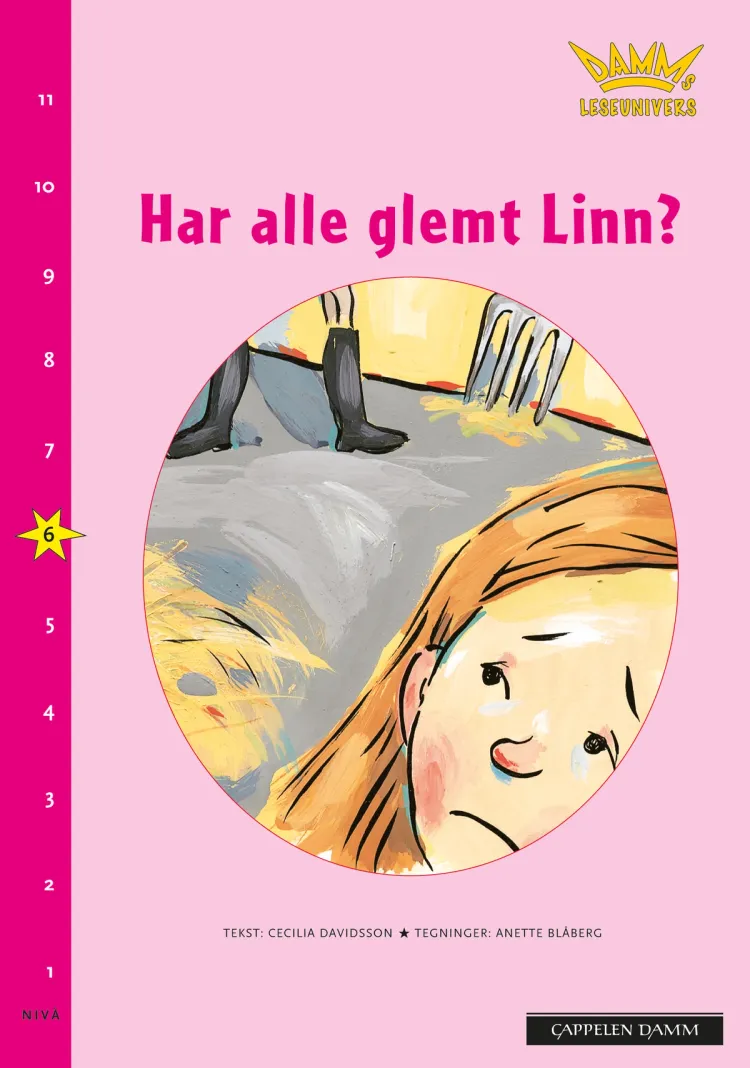 Omslag Damms leseunivers 1: Har alle glemt Linn? av Cecilia Davidsson (Heftet)