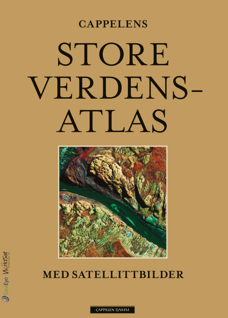 Omslag Cappelens store verdensatlas med satellittbilder (tidl. Atlantica) (Innbundet)