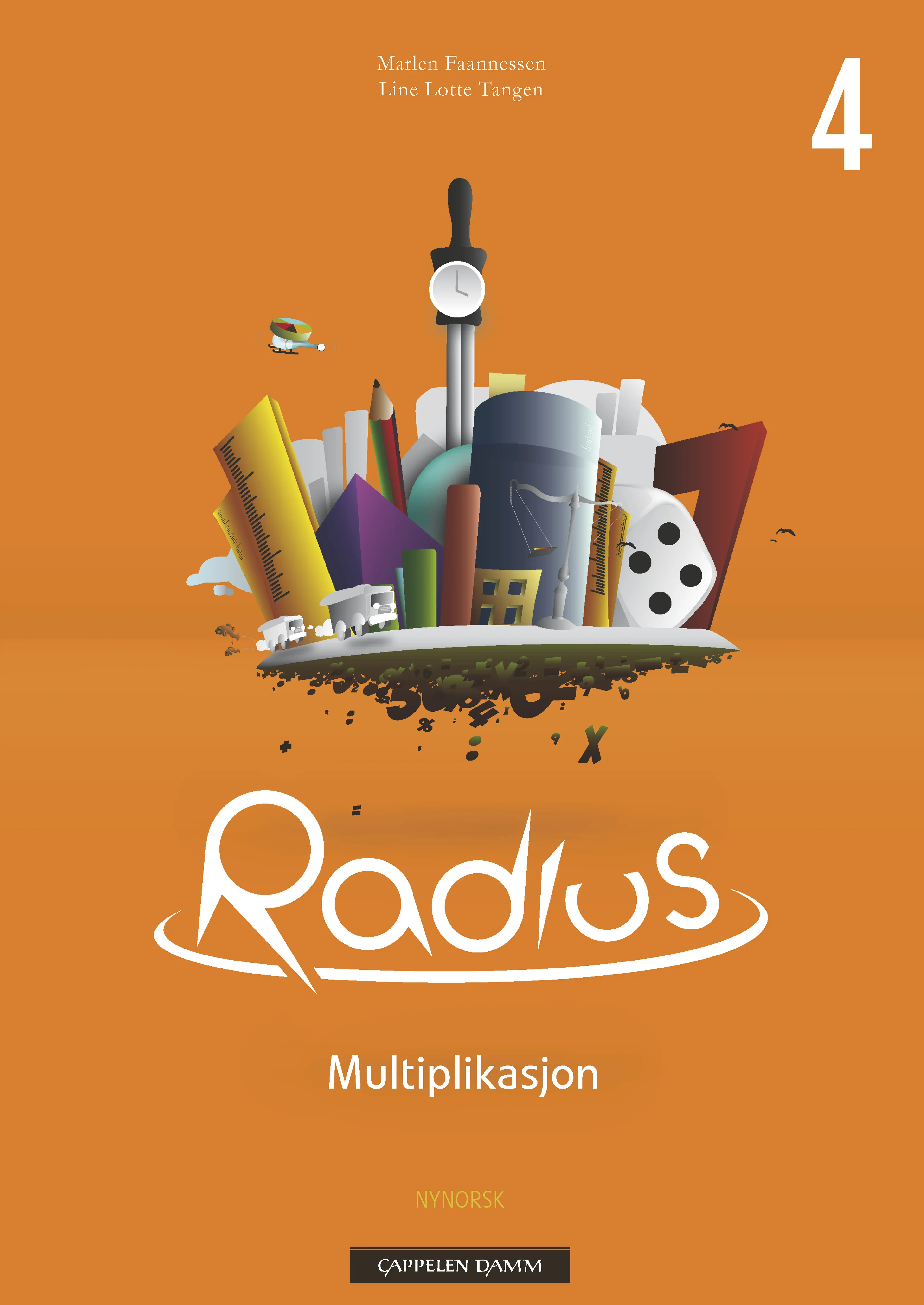 Omslag Radius Emnehefte 4 Multiplikasjon av Marlen Faannessen og Line Lotte Tangen (Heftet)
