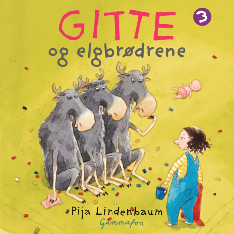Omslag Gitte og elgbrødrene av Pija Lindenbaum (Lydbok)