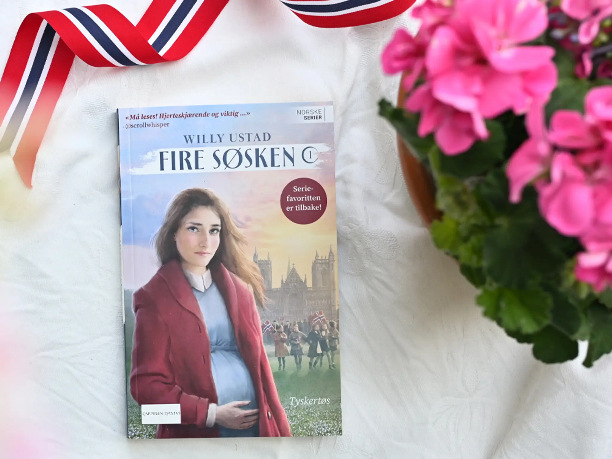 Foto av første bok i serien Fire søsken