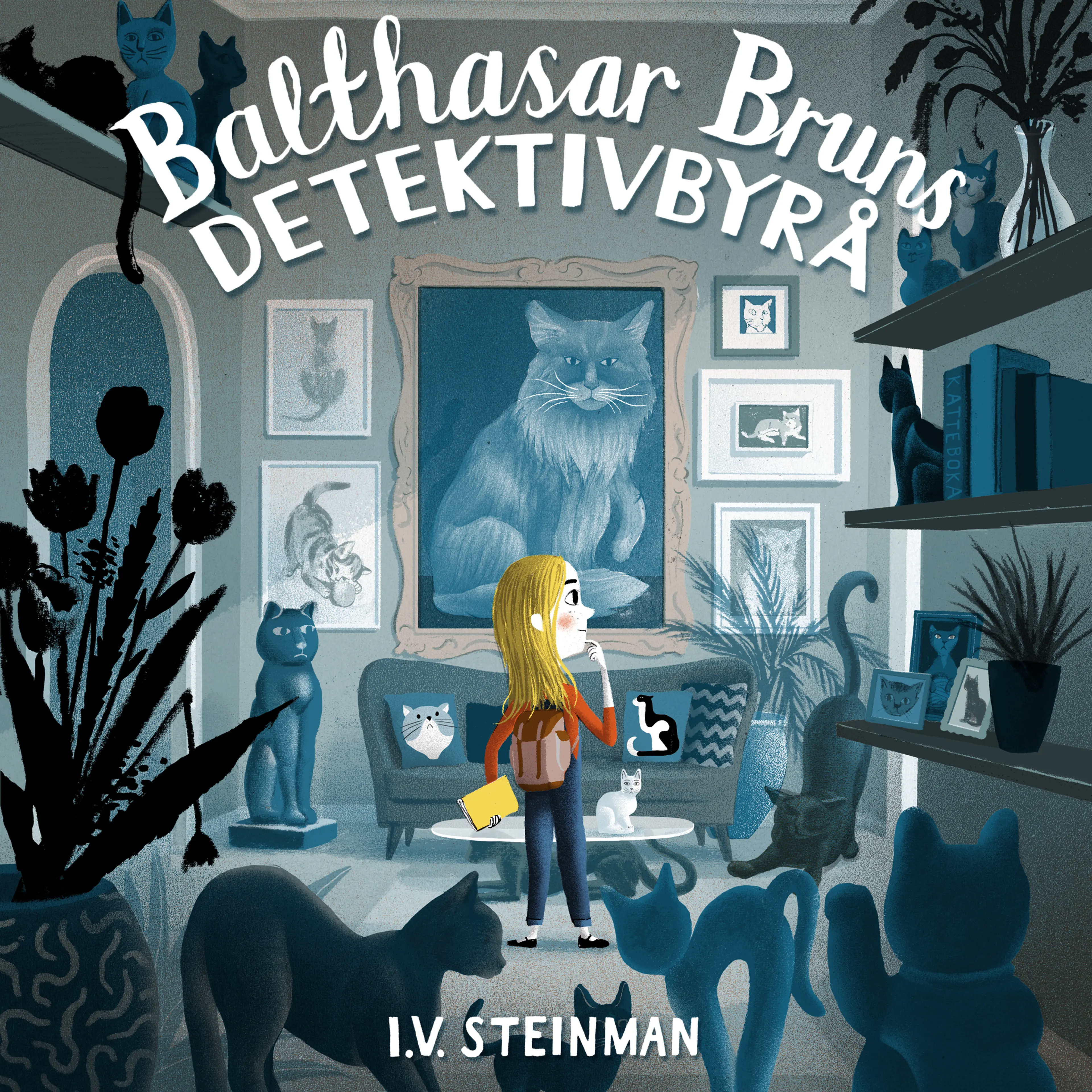 Omslag Balthasar Bruns detektivbyrå - Mysteriet med den forsvunne katten av Ina Vassbotn Steinman (Lydbok)