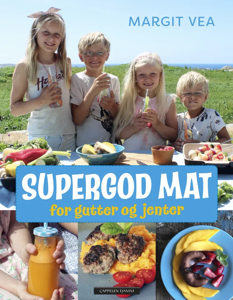 Omslag Supergod mat for gutter og jenter av Margit Vea (Innbundet)