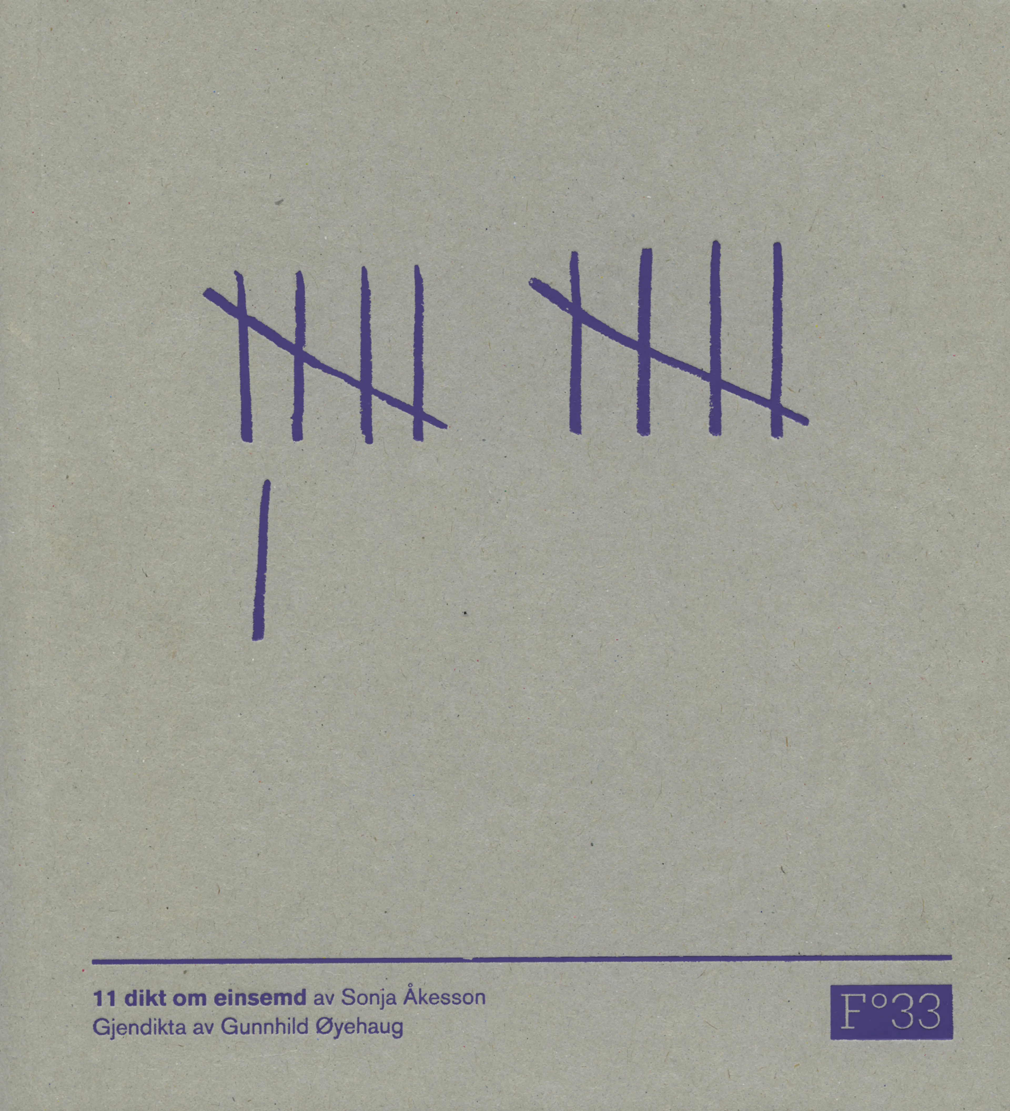 Omslag 11 dikt om einsemd av Sonja Åkesson (Heftet)