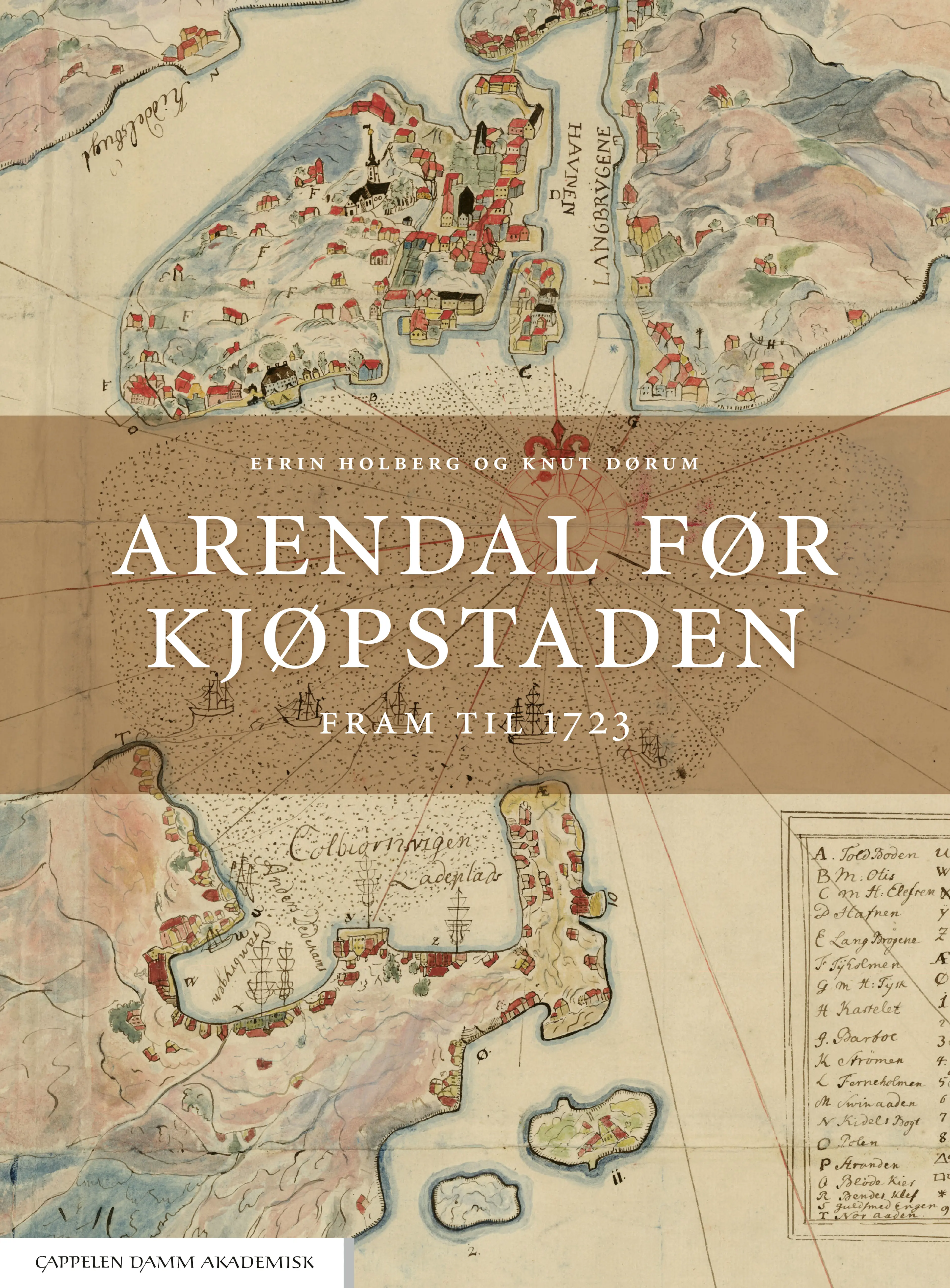 Omslag Arendal før kjøpstaden av Eirin Holberg og Knut Dørum (Innbundet)