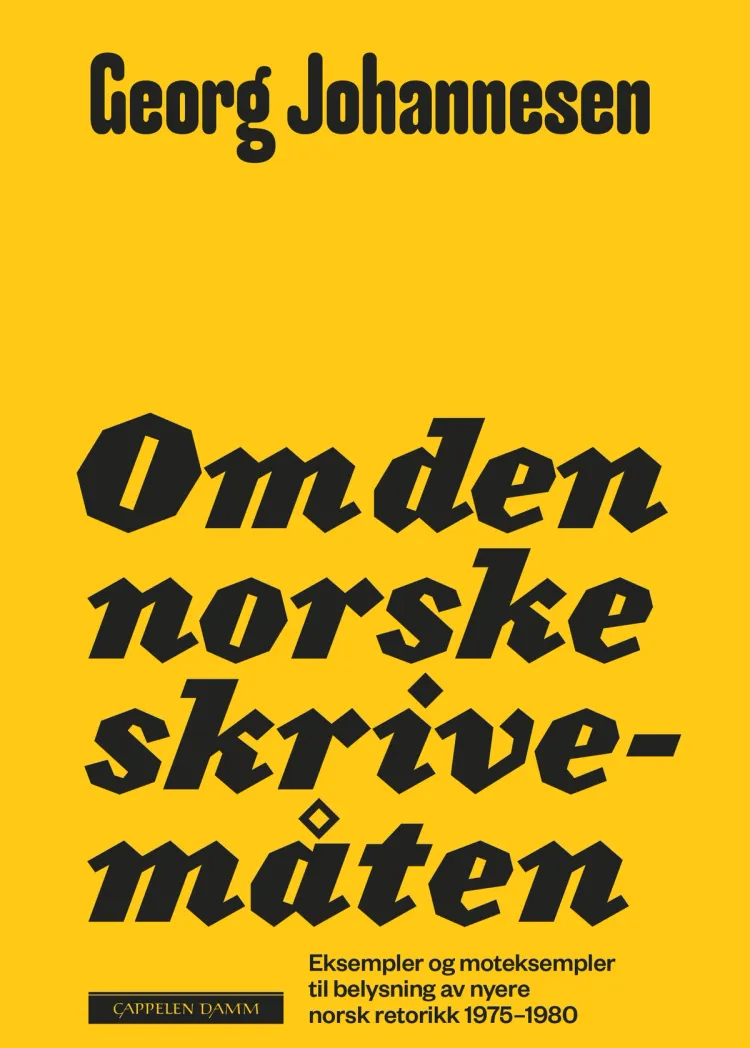 Omslag Om den norske skrivemåten av Georg Johannesen (Heftet)