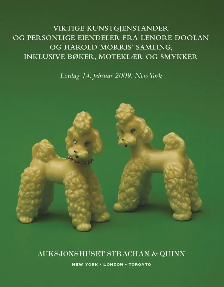 Omslag Viktige kunstgjenstander og eiendeler fra Lenore Doolan og Harold Morris' samling av Leanne Shapton (Heftet)