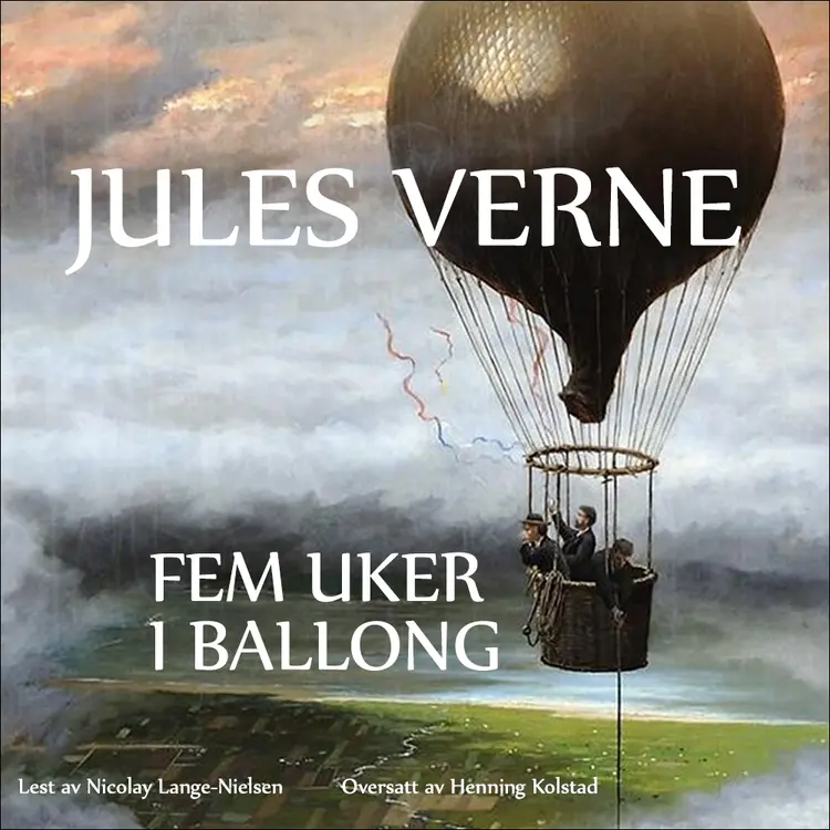 Omslag Fem uker i ballong av Jules Verne (Lydbok)