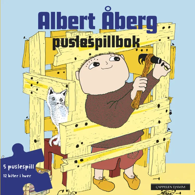 Omslag Albert Åberg puslespillbok av Gunilla Bergström (Innbundet)