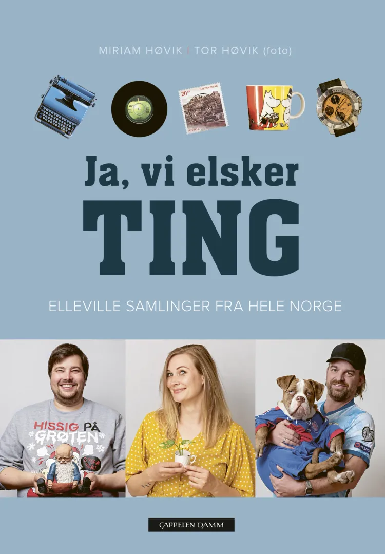 Omslag Ja, vi elsker ting av Miriam Høvik (Innbundet)