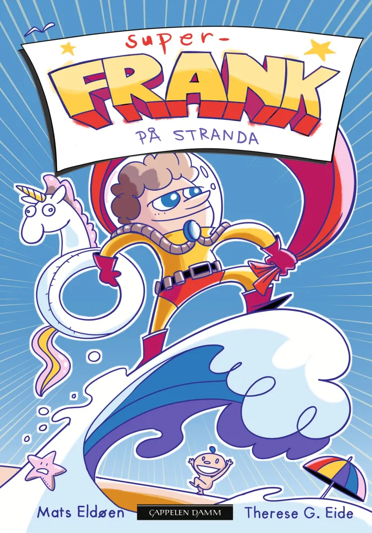 Omslag Super-Frank på stranda av Mats Eldøen (Ebok)