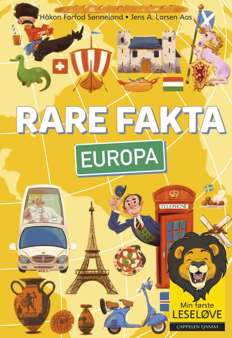 Omslag Min første leseløve - Rare fakta. Europa av Håkon Forfod Sønneland (Innbundet)