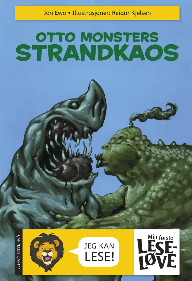 Omslag Min første leseløve - Otto Monsters strandkaos av Jon Ewo (Innbundet)