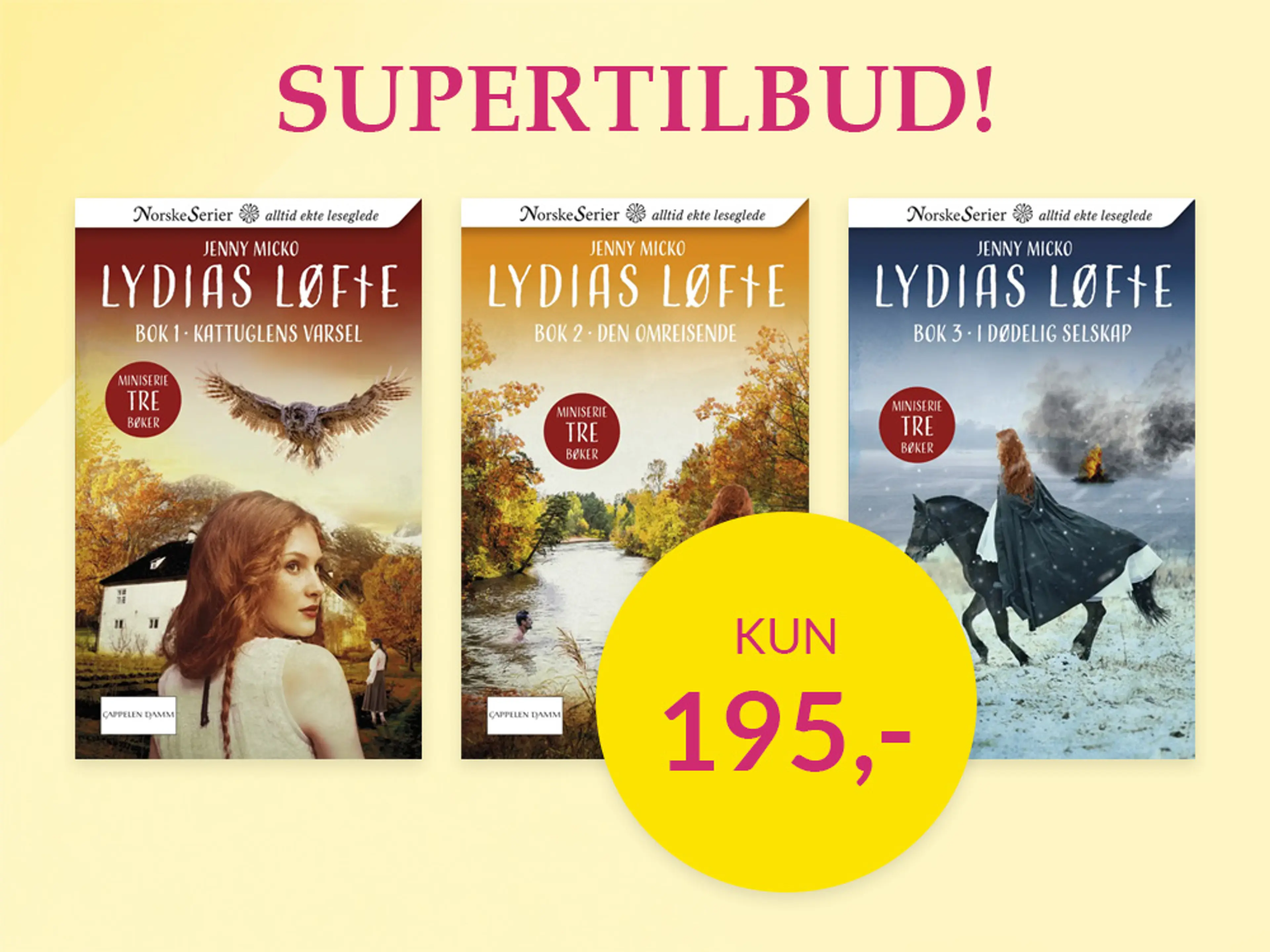 3 bøker i serien Lydias løfte