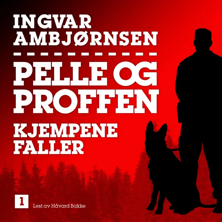 Omslag Kjempene faller av Ingvar Ambjørnsen (Lydbok)
