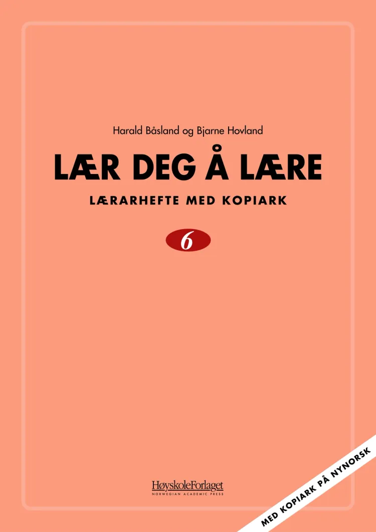 Omslag Lær deg å lære 6 nynorsk av Harald Båsland og Bjarne Hovland (Ukjent)